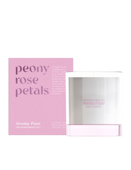 The Aromatherapy Co. Aroma Pure Candle, Peony Rose Petals, 200g product photo View 02 L