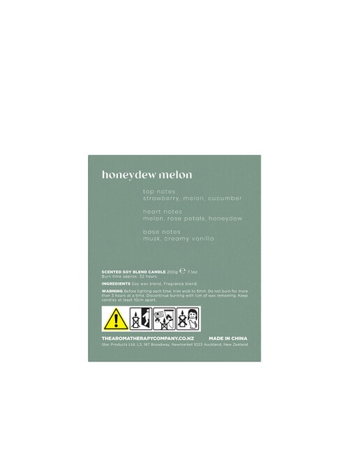 The Aromatherapy Co. Aroma Pure Candle, Honeydew Melon, 200g product photo View 29 L