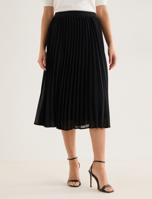 Oliver Black Sunray Pleat Skirt, Black product photo View 02 L