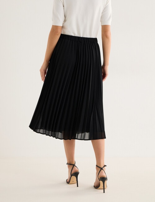 Oliver Black Sunray Pleat Skirt, Black product photo View 03 L
