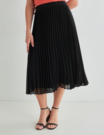 Oliver Black Sunray Pleat Skirt, Black product photo