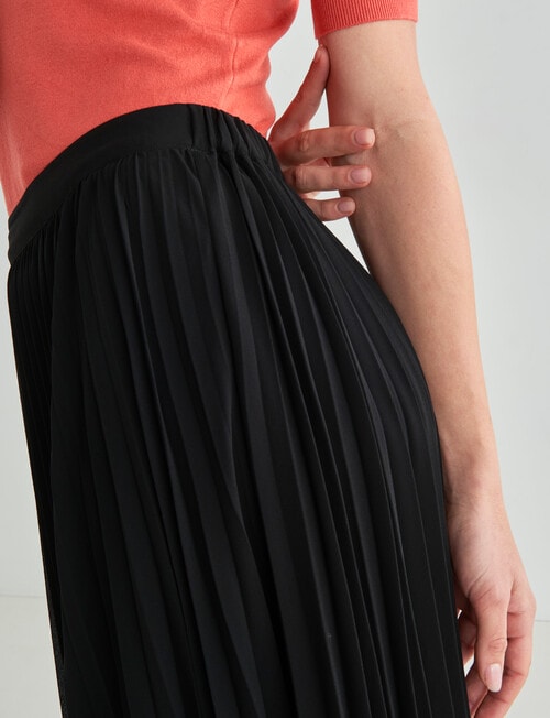 Oliver Black Sunray Pleat Skirt, Black product photo View 05 L