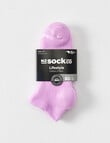 NZ Sock Co. BCI Cotton Trainer Sock, 2 Pack, Fondant Pink, 4-9 product photo View 02 S