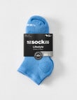 NZ Sock Co. BCI Cotton Trainer Sock, 2 Pack, Elemental Blue, 4-9 product photo View 02 S