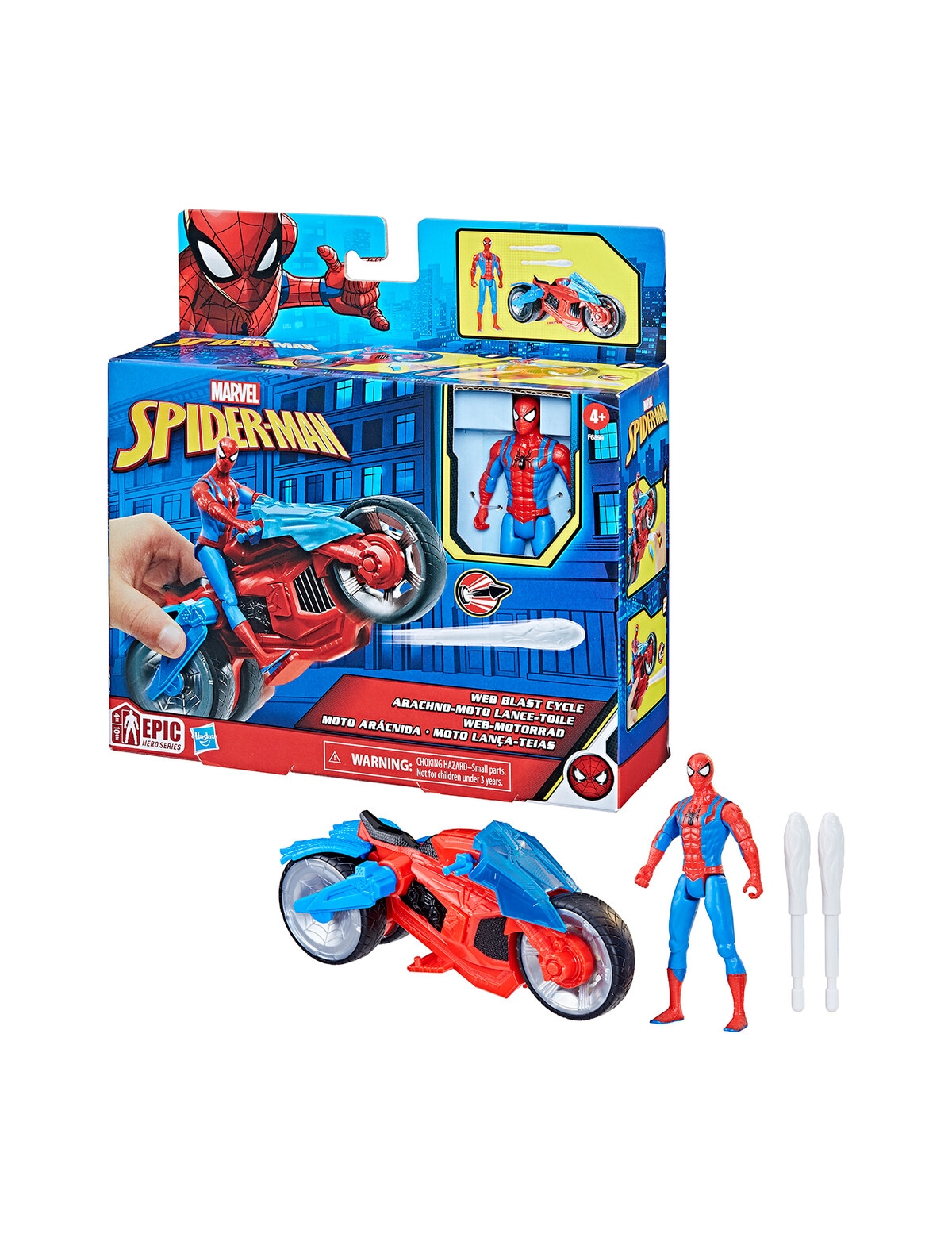 Spidey and Friends Spider-Man Web Blast Cycle Action Figures