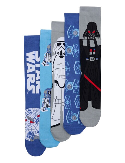 Licensed Crew Socks Gift Box, 5Pack, Assorted Socks