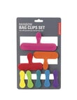Kikkerland Impulse Rainbow Bag Clip, Assorted Sizes, Set of 8 product photo