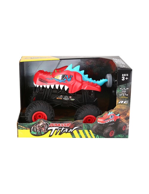 Remote Control Jurassic Titan Dinosaur Monster Truck, Assorted product photo