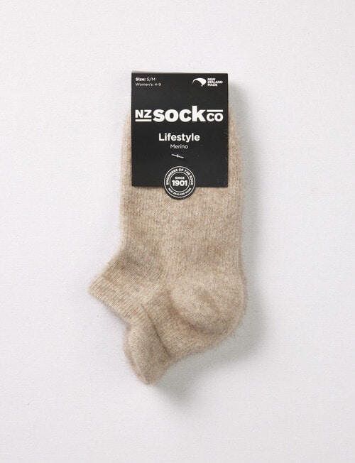 NZ Sock Co. Possum Merino Slipper, Natural, 4-9 product photo View 02 L