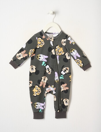 Licensed Disney 100 Spotted Faces Sleepsuit, Charcoal product photo