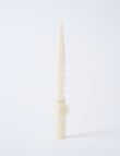 Home Fusion Twist Taper Candle, Set of 2, Ivory Fleck product photo View 02 S