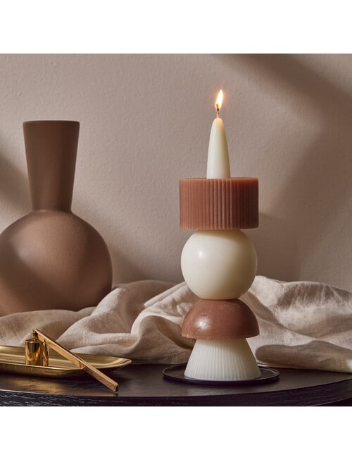 Home Fusion Stack Pillar Candle, Dove product photo View 07 L