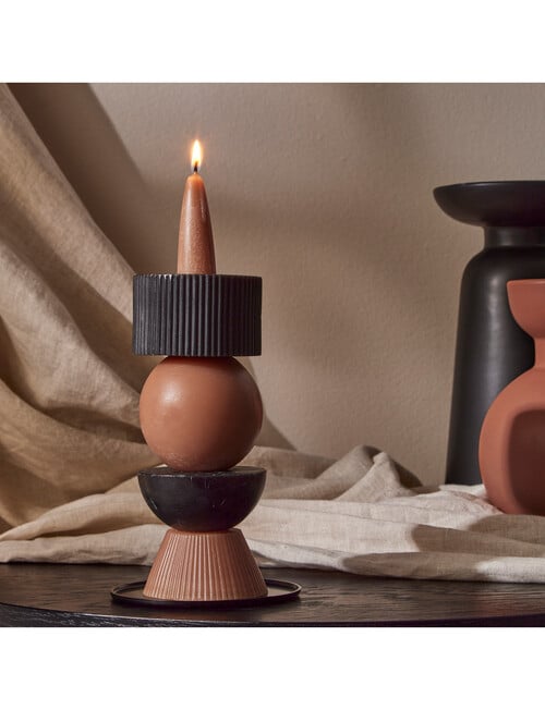 Home Fusion Stack Pillar Candle, Fossil product photo View 07 L