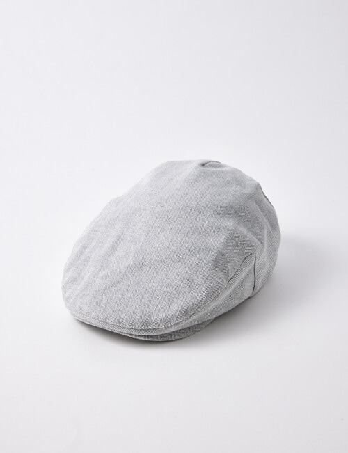 Laidlaw + Leeds Herringbone Driver's Cap, Light Grey product photo