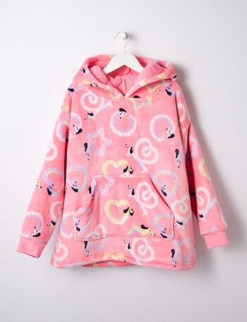 Sleep Mode Silly Sausage Oversized Hoodie, Pink, 2-8 product photo