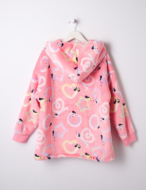 Sleep Mode Silly Sausage Oversized Hoodie, Pink, 2-8 product photo View 02 L