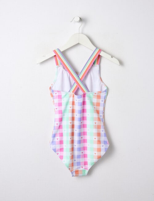 Wavetribe Gingham Sleeveless Swimsuit, Mint product photo View 02 L