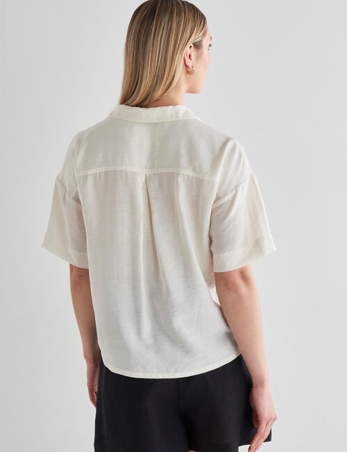 Mineral Dali Short Sleeve Swing Shirt, Bone product photo View 02 L