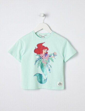Licensed Ariel Foil Short Sleeve Tee, Sea Glass product photo