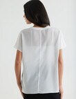 Whistle Essential Woven Tee, Ivory product photo View 02 S