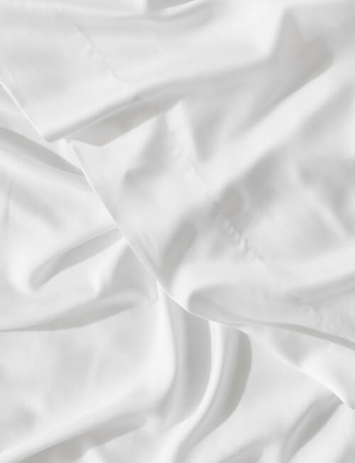 Domani Silky Tencel Flat Sheet, White product photo View 02 L