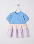 Teeny Weeny Short Sleeve Tiered Knit Dress, Puff Blue product photo