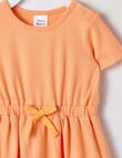 Teeny Weeny Short Sleeve Knit Dress, Orange Sorbet product photo View 02 S
