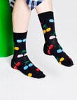 Happy Socks Cherry Sock, Black product photo View 02 S