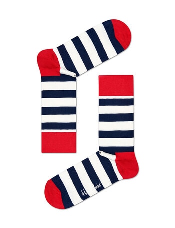 Happy Socks Stripe Sock, Navy & White product photo