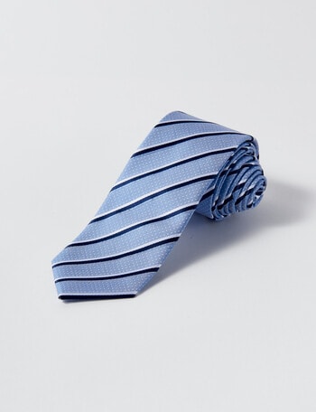 Laidlaw + Leeds Fancy Stripe Tie 7cm, Blue product photo