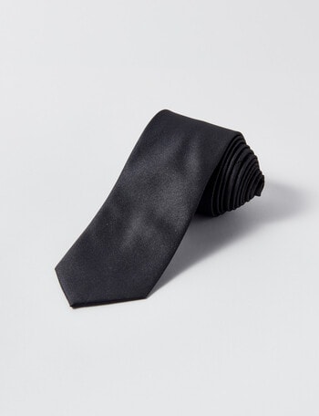 Laidlaw + Leeds Textured Plain Tie, 5cm, Charcoal product photo