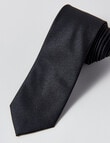 Laidlaw + Leeds Textured Plain Tie, 5cm, Charcoal product photo View 02 S