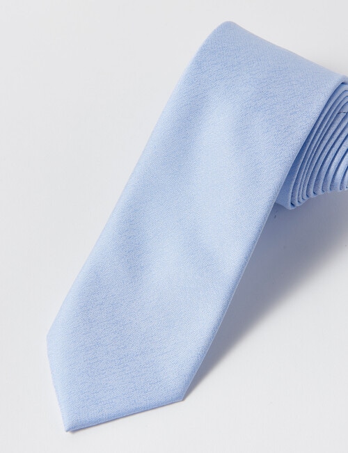 Laidlaw + Leeds Textured Plain Tie, 5cm, Light Blue product photo View 02 L