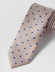 Laidlaw + Leeds Dobby Geometric Tie, 7cm, Sand product photo View 02 S