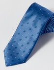 Laidlaw + Leeds Dobby Floral Tie, 7cm, Blue product photo View 02 S