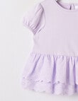Teeny Weeny Tiered Embroidery Anglaise Short Sleeve Tee, Orchid product photo View 02 S