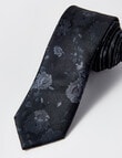 Laidlaw + Leeds Fancy Floral Tie, 7cm, Black product photo View 02 S