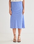Oliver Black Geometric Pull-On Bias Skirt, Blue product photo