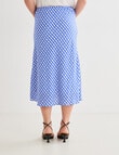 Oliver Black Geometric Pull-On Bias Skirt, Blue product photo View 02 S