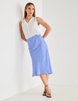 Oliver Black Geometric Pull-On Bias Skirt, Blue product photo View 03 S
