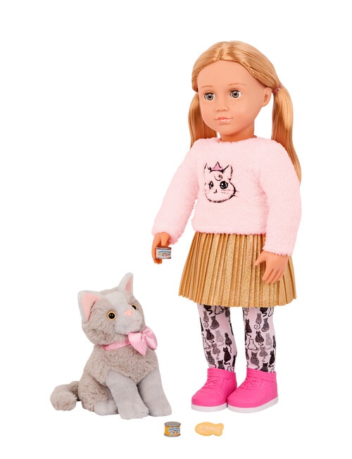 Our Generation Melena Doll & Mittens Pet Cat Plush Set product photo View 03 L