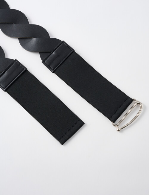 Whistle Accessories Braided Waist Belt, Black product photo View 02 L