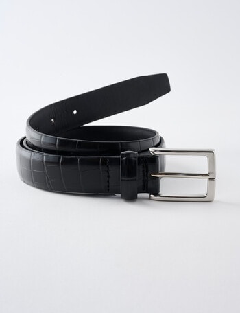 Whistle Mock Croc Belt, Black product photo