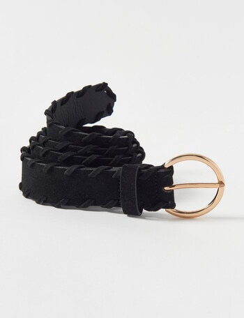 Boston + Bailey Sueded Belt, Black product photo