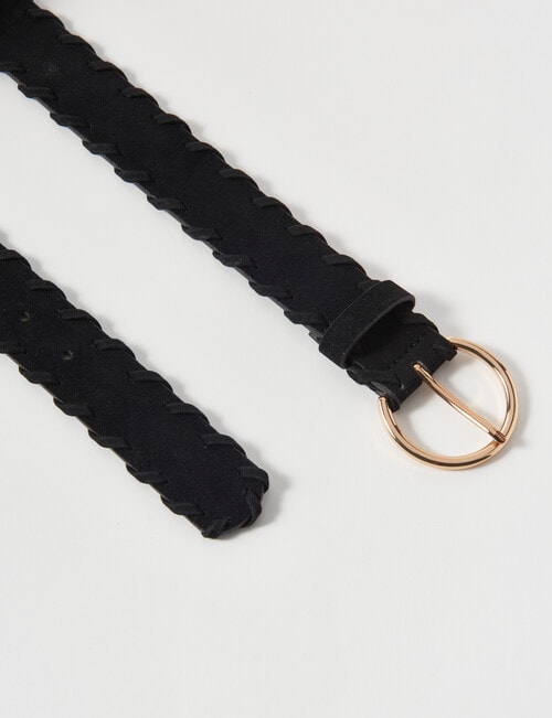 Boston + Bailey Sueded Belt, Black product photo View 02 L