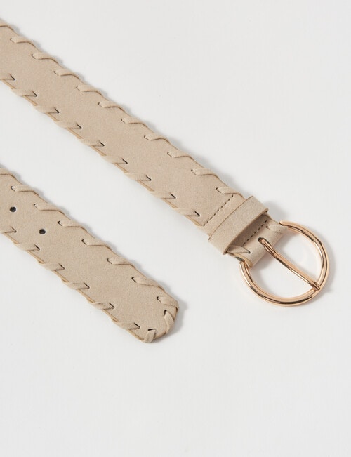 Boston + Bailey Sueded Belt, Oatmeal product photo View 02 L