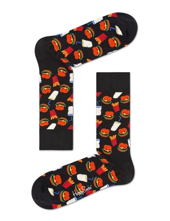 Happy Socks Hamburger Sock, Black product photo