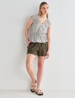 Mineral Aubri Stripe Top, Olive product photo View 03 S