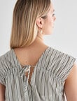 Mineral Aubri Stripe Top, Olive product photo View 05 S