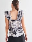 State of play Leona Print Blouse, Black & White product photo View 02 S
